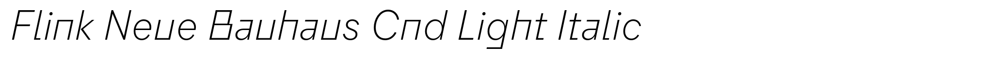 Flink Neue Bauhaus Cnd Light Italic image
